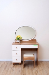 宝莱佳 实木生态板 简约现代卧室 小户型 梳妆台 化妆台带凳 2M02