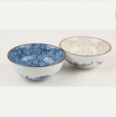 斐亨家居 家居饰品 居家餐具 创意青花瓷碗 米饭碗 汤碗 实用樱花碗套装